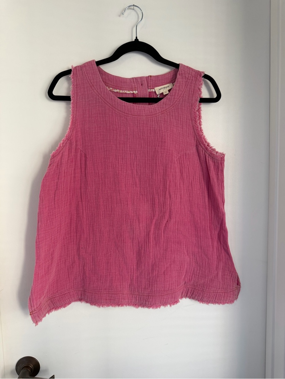 Umgee Pink Gauze Sleeveless Blouse  NWT